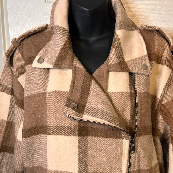 NWT retails 138, Anthropologie Dolan plaid moto jacket - Picture 13 of 13